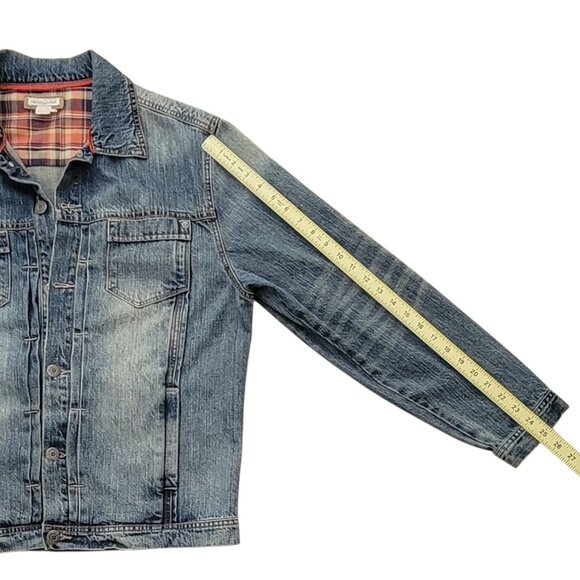 Carbon2Cobalt C2C Men's VTG Burnout Denim Trucker Jacket Size Large - Picture 10 of 14